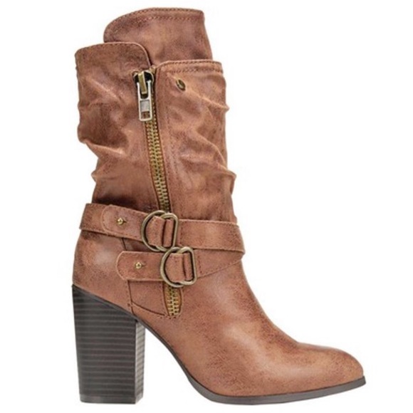 Carlos by Carlos Santana Tan Mid Calf Boot - Picture 3 of 7